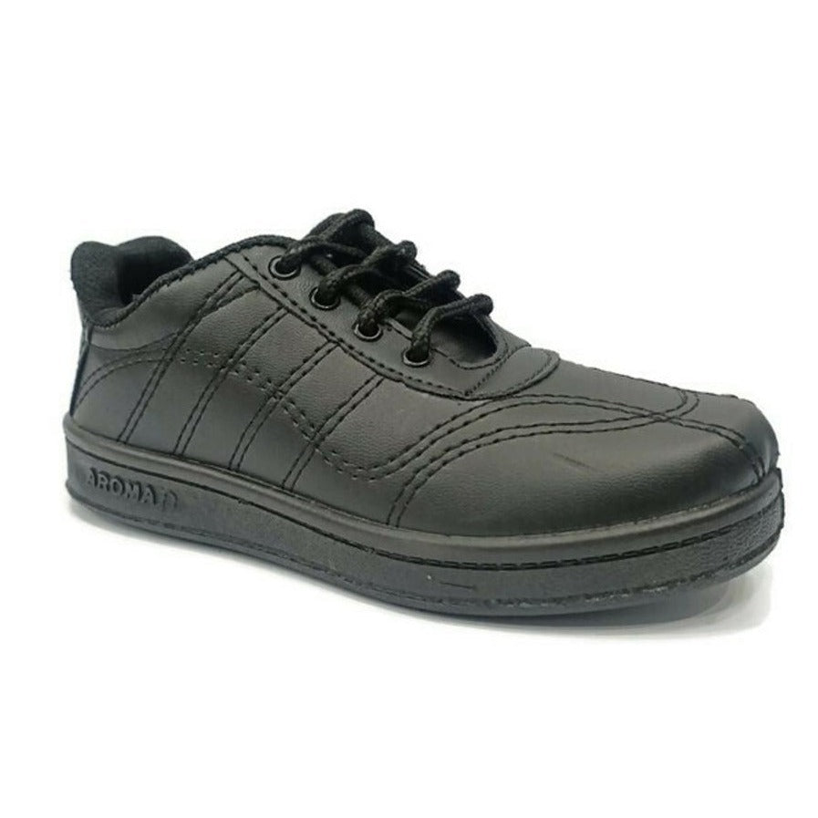 Black Lace Up School Shoes for Boys & Girls - School Shoes Sneakers for Boys & Girls - 4 Years to 15 Years Boys & Girls School Shoes - AMERICAN SHOES