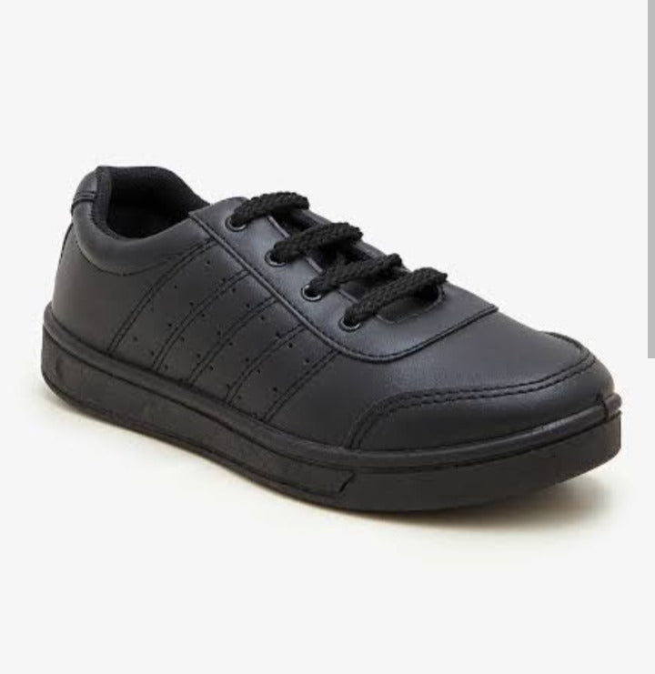 Black Lace Up School Shoes for Boys & Girls - School Shoes Sneakers for Boys & Girls - 4 Years to 15 Years Boys & Girls School Shoes - AMERICAN SHOES