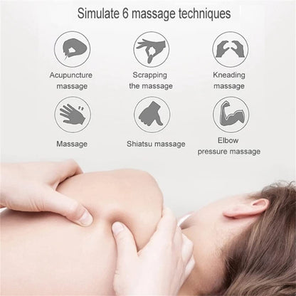 Neck Rechargeable Massager Electric Neck Massage EMS Cervical Vertebra Massage Patch for Muscle Pain Relief Electric EMS Body Massager Mat/Pad - Neck & Back Therapy/Reflexology Pain Foot Massager - Electric Muscle Sti mulation Improve Blood Circulation