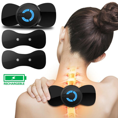 Neck Rechargeable Massager Electric Neck Massage EMS Cervical Vertebra Massage Patch for Muscle Pain Relief Electric EMS Body Massager Mat/Pad - Neck & Back Therapy/Reflexology Pain Foot Massager - Electric Muscle Sti mulation Improve Blood Circulation